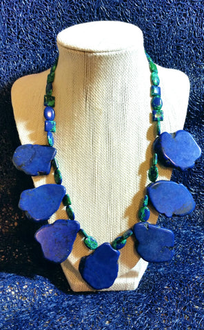 Absolutely Bold, Blue, and Beautiful! This Fabulous Necklace Can Certainly Stand Alone