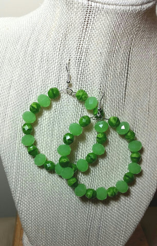 Elegant Glass Beads With Pretty Green Hues